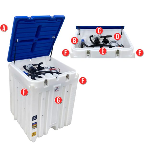 Rhino Tuff 180 Gallon Portable Def System 12V DC Pump (MPN: RTT-7180-DC)