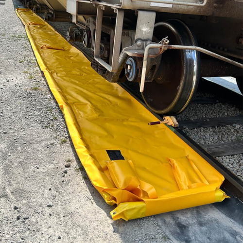 ENPAC 30"W x 60'L Railcar Outrigger Pellet Berm (MPN: 49-3060-YE-RROP)