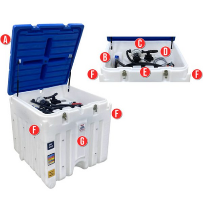 Rhino Tuff 120 Gallon Portable Def System 12V DC Pump (MPN: RTT-7120-DC)