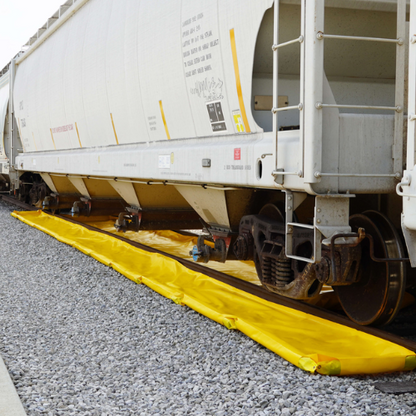 ENPAC 30"W x 60'L Railcar Outrigger Washdown Berm (MPN: 49-3060-YE-RRO)