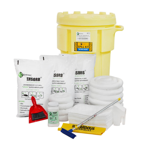 ENPAC ENSORB® 95-Gallon Wheeled Salvage Drum Spill Kit, Oil Only (MPN: 1399-YE-SD-GA)