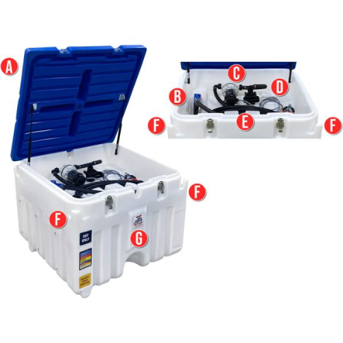 Rhino Tuff 80 Gallon Portable Def System 12V DC Pump  (MPN: RTT-7080-DC)