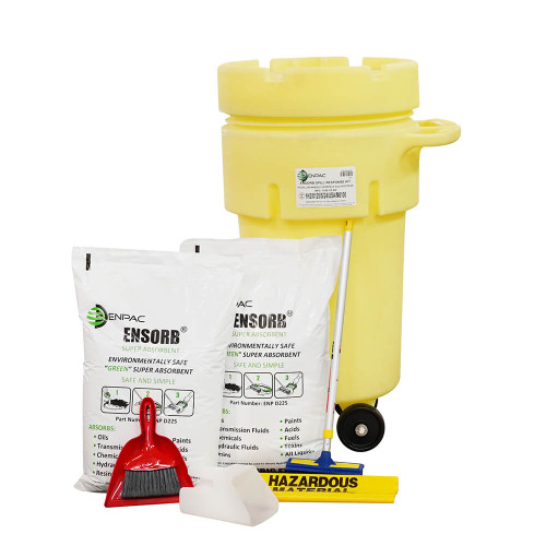 ENPACE NSORB® 50-Gallon Wheeled Salvage Drum Spill Kit, Universal (MPN:1359-YE-SD)