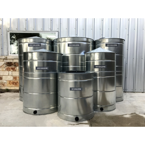 Texas Metal Tanks 1630 Gallon Stainless Steel Water Storage Cistern (MPN: TM-MT1630S-WS)