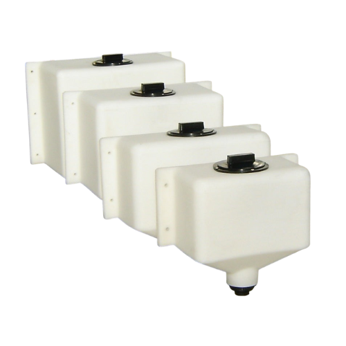 1 Gallon Custom Roto-Mold Rectangular Plastic Cone Bottom Tank (MPN 1 RCT)