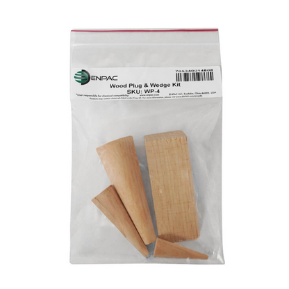 ENPAC Wood Plug Set, Plug N Dike - 3 cones, 1 Wedge (MPN: WP-4)