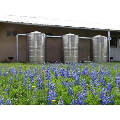Texas Metal Tanks 1630 Gallon Stainless Steel Water Storage Cistern (MPN: TM-MT1630S-RW)