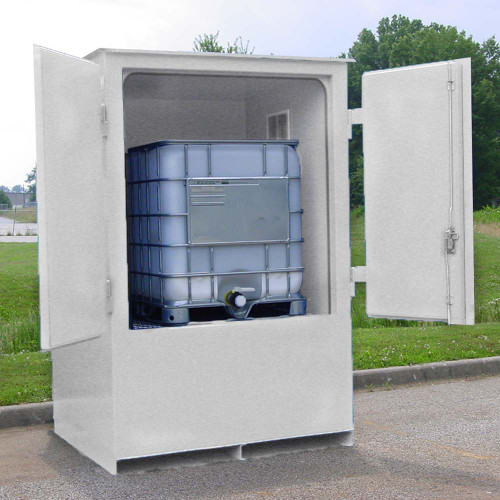 ENPAC Steel IBC Tote Hazmat Storage Locker,  (MPN:9569-WH)