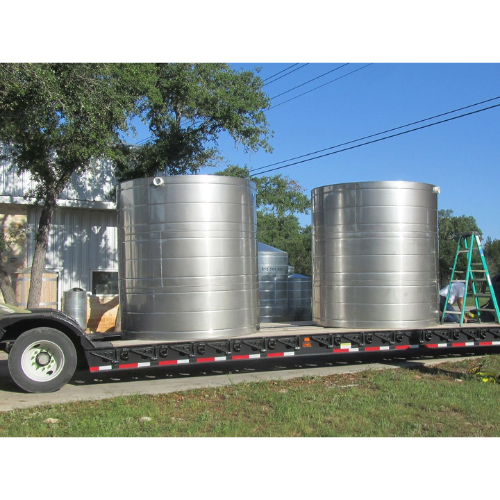 Texas Metal Tanks 1630 Gallon Stainless Steel Water Storage Cistern (MPN: TM-MT1630S-RW)
