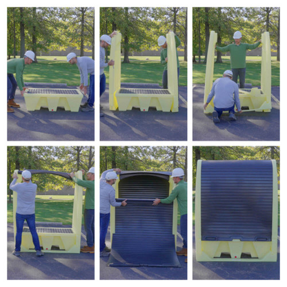 Enpac 4 Drum Roll-Top Hardcover Spill Pallet (MPN: 4064-YE)