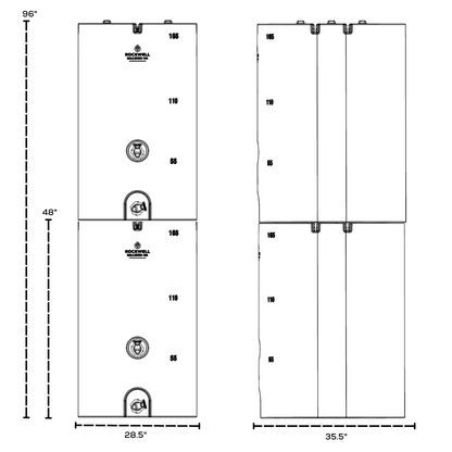 165 Gallon Rockwell Gallonzo Water Storage Tank - 2 Pack Bundle