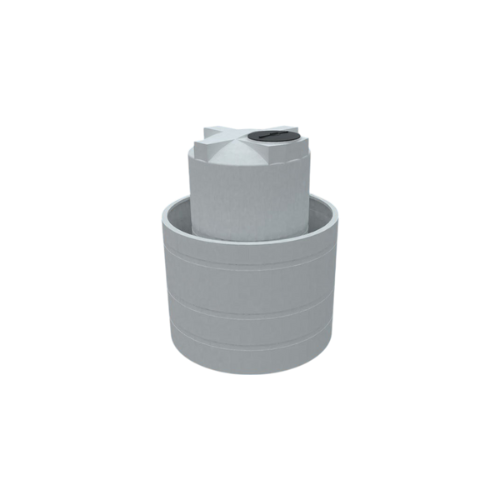 1225 Gallon Custom Roto-Mold Plastic Vertical Tank w/ Lid And 1800 OTT Containment (MPN 1225 VTWC)