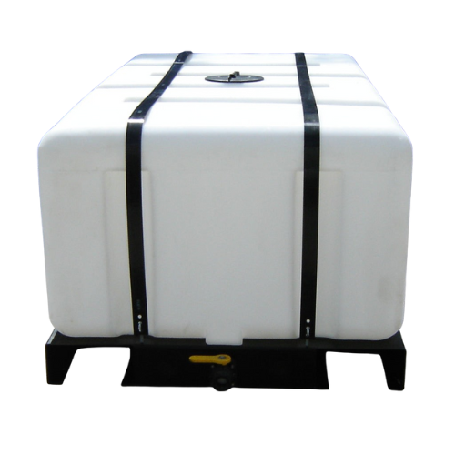 500 Gallon Custom Roto-Mold Plastic Rectangular Utility Tank W/ Extended Skid Assembly (MPN 500 RTESA)
