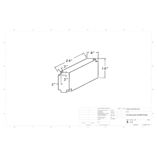 12 Gallon Custom Roto-Mold Marine Water Tank (MPN: ML-2)