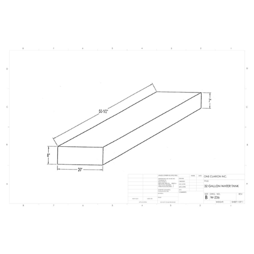 32 Gallon Custom Roto-Mold Marine Water Tank (MPN: MW-236)