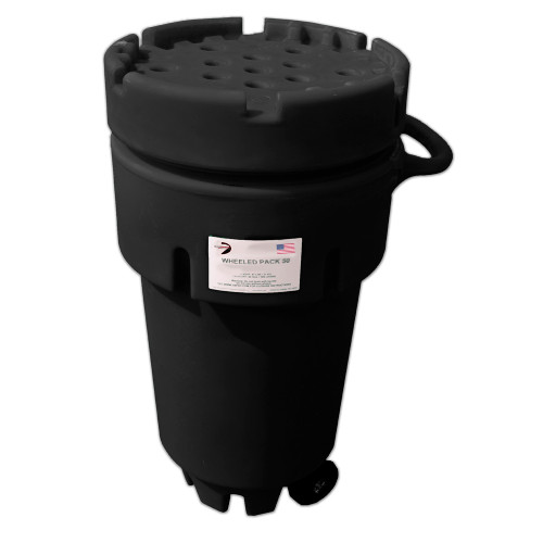 Enpac 50-Gallon Wheeled Poly Spill Pack Drum with Screw-Top Lid (MPN: 1259-BD)