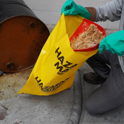 ENPAC Hazardous Material Disposal Bags, 250 per Case, Yellow (Old PN R14005) (MPN: ENP HAZBAG)